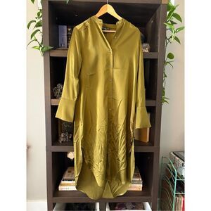 NWT Adrienne Landau Onyx Firgreen Long Sleeve Convertible Tunic Top Size Small